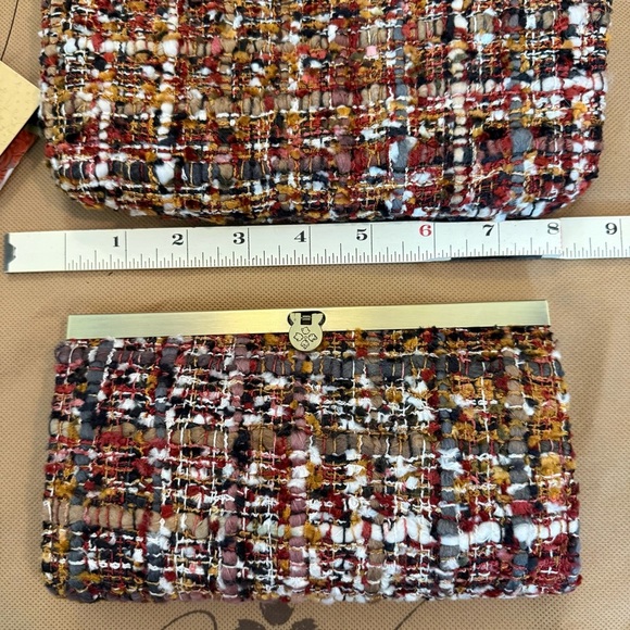 PATRICIA NASH Earth Tone Boucle 3-Piece Set Handbag Wallet Pouch - Picture 11 of 16